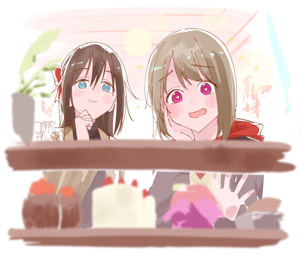 #いいねした人のメディア欄覗いて素敵絵を私の絵柄で描いてもいいですか
ありがとうございました！
ケーキ屋💧👑✨