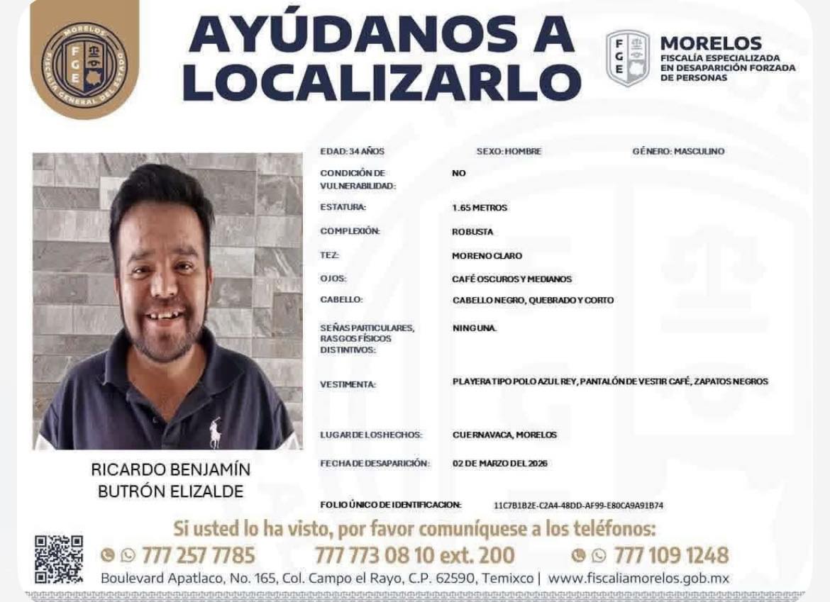 C5Edomex's tweet image. 🔎 #ServicioC5ALaComunidad || Ayudemos a difundir cualquier información para localizar a la siguiente persona. Comuníquese sin costo al: ☎️800 890 29 40; o bien:(800) 702 8770.
Para #Emergencias en el momento de los hechos marque 📞9⃣1⃣1⃣