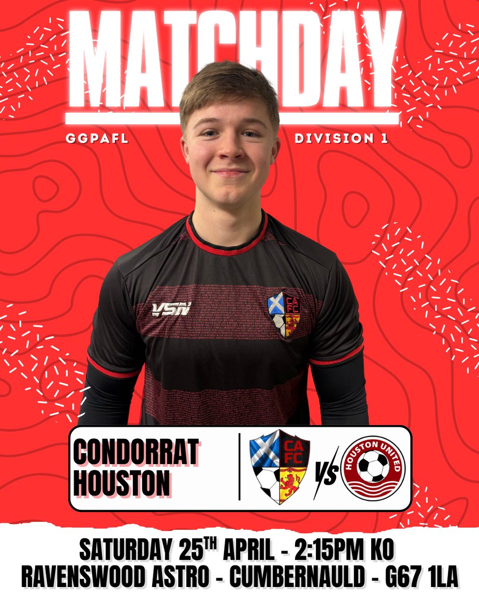 CondorratAFC's tweet photo. 🟥𝐌𝐀𝐓𝐂𝐇𝐃𝐀𝐘⬛️

Final league game of the season.
 
MTR 🐀 

🤝Hiscox Insurance
🤝D Massey Joinery
🤝The Cumbernauld Law Practice
🤝Condorrat social club
🤝Ken Wok
🤝Kirkie Drycleaners Ltd https://t.co/Dc69LrKSI2