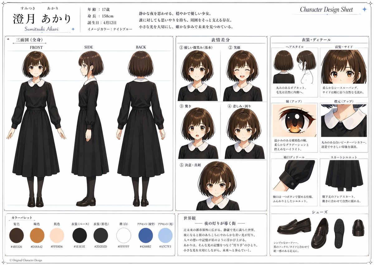 Anime Character Design Sheet