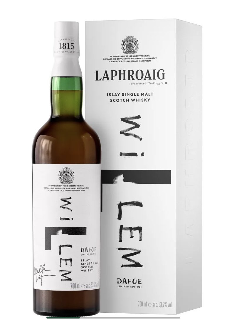 icarro's tweet photo. Al formar parte de los “Laphroaig Friends” estoy optando a la posibilidad de comprar 1 botella de “Willem. By Willem”: 
a limited-edition 14 Year Old Islay Single Malt selected by Willem Dafoe. Finished in Oloroso sherry casks, captures Laphroaig’s unmistakable character (🧵1/2) https://t.co/faPXrVaOUM