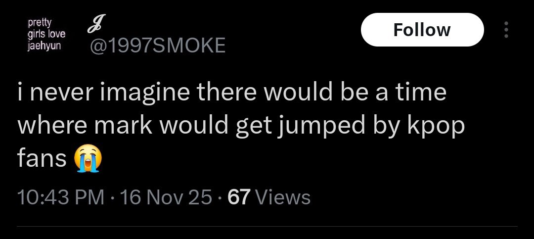 OP and replies being non markfs too, like just stop being nosy my god! 

At least she’s not dragging him or spread lies about Mark, like you all nctzens have been doing for months before Mark left! 🙄😒