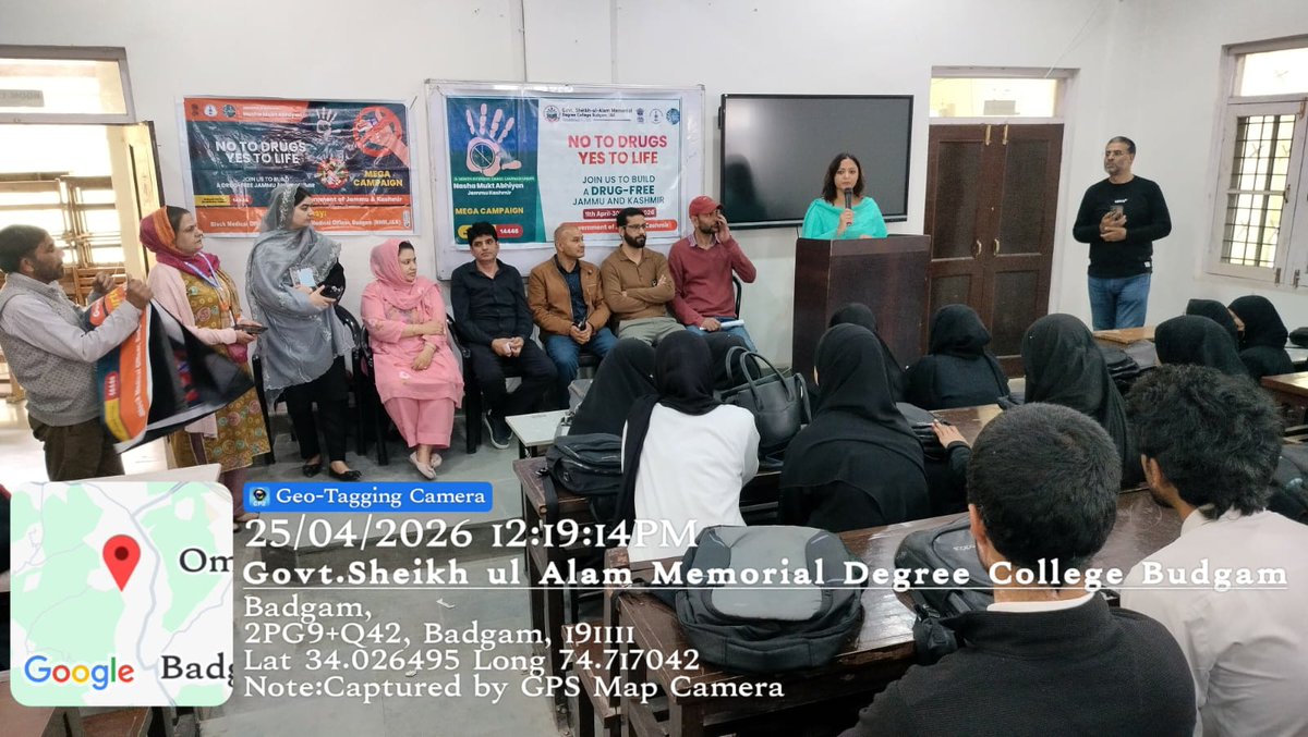 dicbudgam's tweet image. GDC Budgam’s Centre for Well Being &amp;amp; Anti-Substance Cell, with Health Dept, held an NMBA Awareness Session on drug abuse, prevention &amp;amp; youth’s role in a drug-free society. Educate. Engage. Empower. #NMBA #SayNoToDrugs
@diprjk