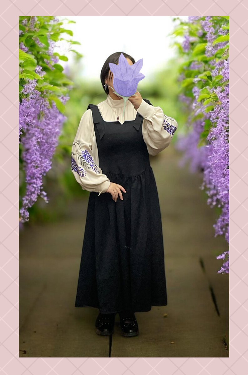 いつ着るの？
今でしょ！

ということでiCONOLOGYさん(<a href="/iconologys/">せん（chihiro kato）</a> )の藤ブラウスの季節ですね。Ruimemeさん(<a href="/narumito1990/">Ruimeme / ルイメーム</a> )のjskと合わせて💜
(背景はAI合成)