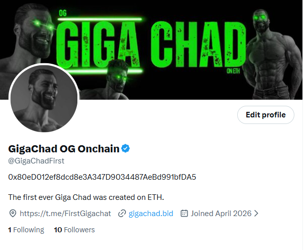 GigaChadFirst's tweet photo. Twitter Premium for $GIGA Done.

0x80eD012ef8dcd8e3A347D9034487AeBd991bfDA5 https://t.co/9rvxNtHdAx