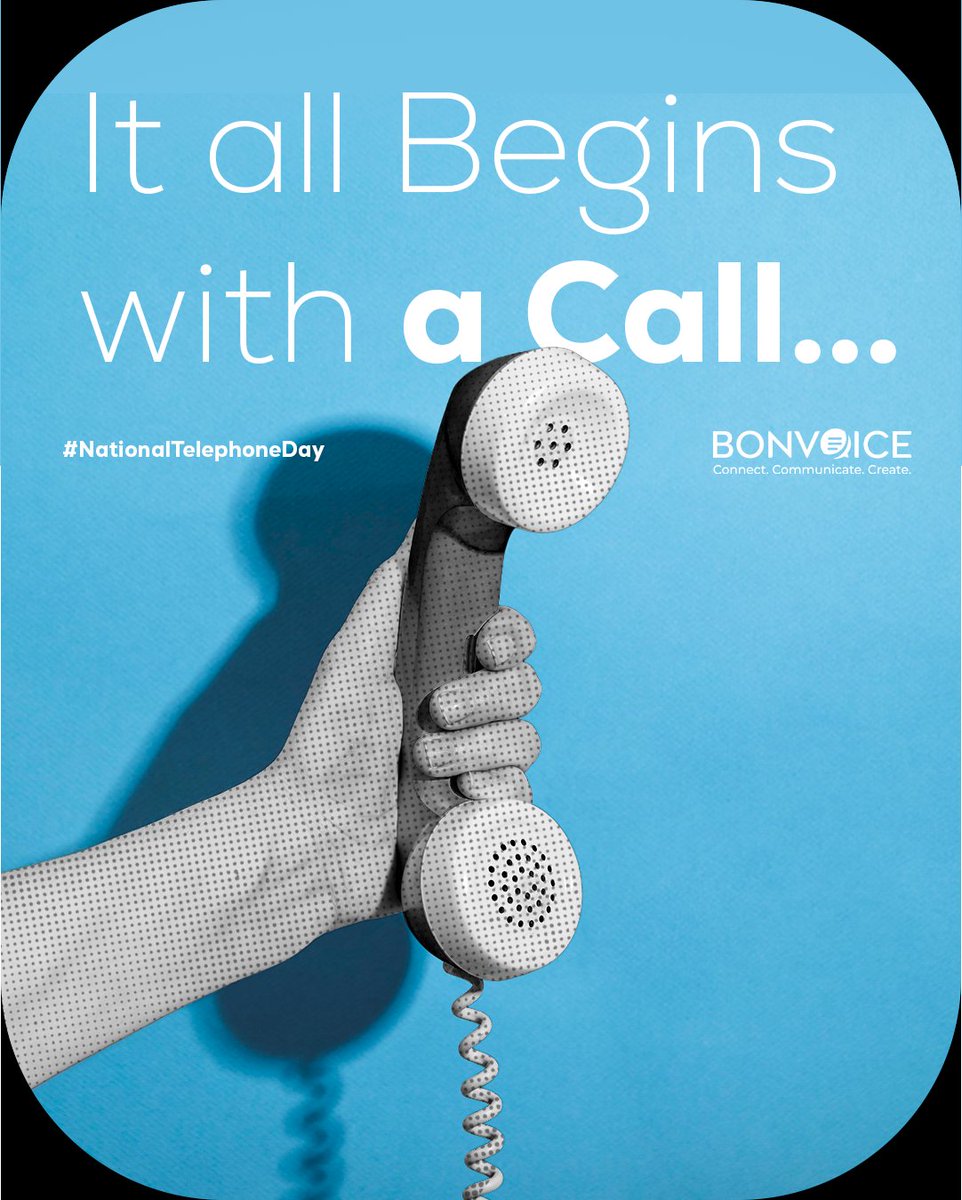 Bonvoice's tweet image. Behind every ring is a moment waiting to connect.
This National Telephone Day, we celebrate the technology and voices that make every call count.

#NationalTelephoneDay #VoiceTechnology #IVR #SeamlessCommunication #CustomerJourney #Connection #Bonvoice
