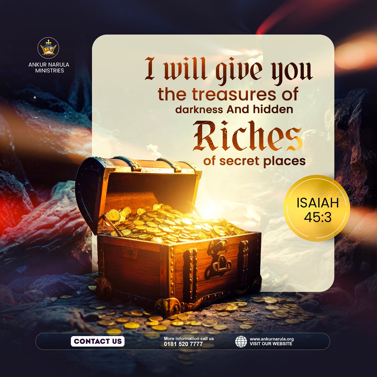 𝐁𝐈𝐁𝐋𝐄 𝐕𝐄𝐑𝐒𝐄 𝐎𝐅 𝐓𝐇𝐄 𝐃𝐀𝐘

Type Amen...
(Isaiah 45:3)

#BibleVerseOfTheDay #WordOfGod #DailyScripture #HolyBible #SpiritualGrowth #ChristianLife