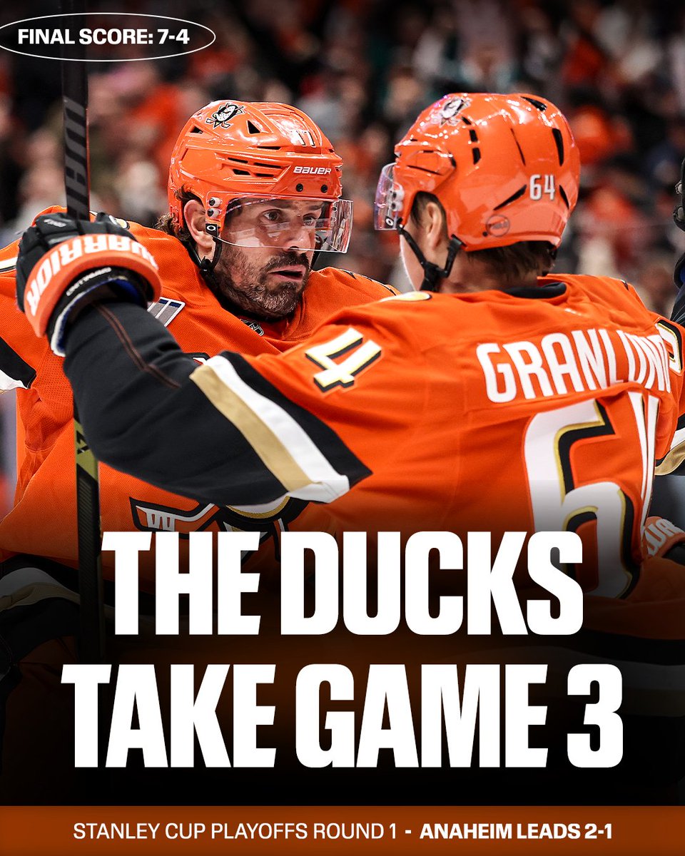 Ducks take 2-1 playoff series lead over Oilers