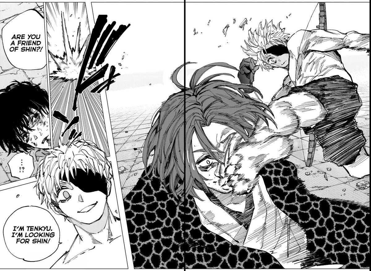 shinaspace's tweet photo. #sakamotodays257 #sakamotodays #scanlation #spoilers
Please find the scanlation of the new Chapter 257, which has already been done by someone else. I’ll provide my thoughts later about this chapter since I’m working at the moment.
By the way, I’m sensing positive energy that Tenkyu vs Shin round 2 is going to happen. However I’m hoping that Tenkyu will find Gozu and also to not fight against Kippei. Because Kippei was recruited by Oki which was recommended by Gozu to be part of the New Order to work under Kei whom is the New JAA Chairman.
Also I encourage everyone to please support official English release once it’s available.
Sakamoto Days 257 Fan Scanlation:
https://t.co/rh60tBfAwm
