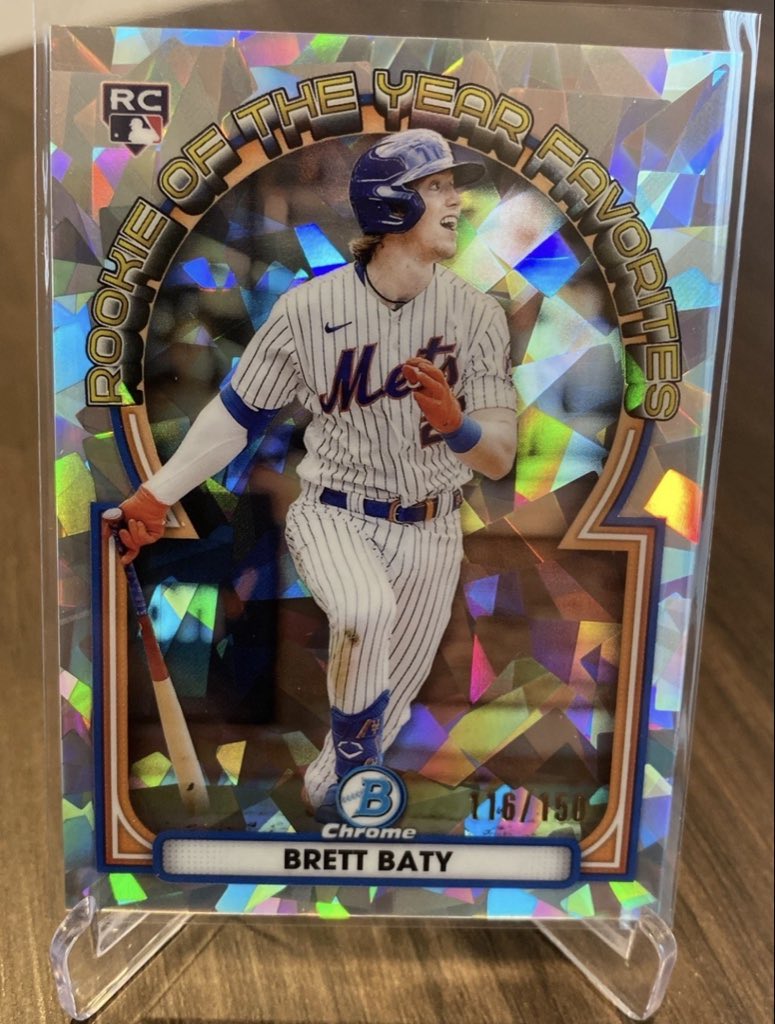 PromotionsDa's tweet image. Brett Baty 2023 Bowman Rookie of the Year Favorites Atomic Refractor /150 Mets ebay.us/m/lPE6NW #eBay #LGM