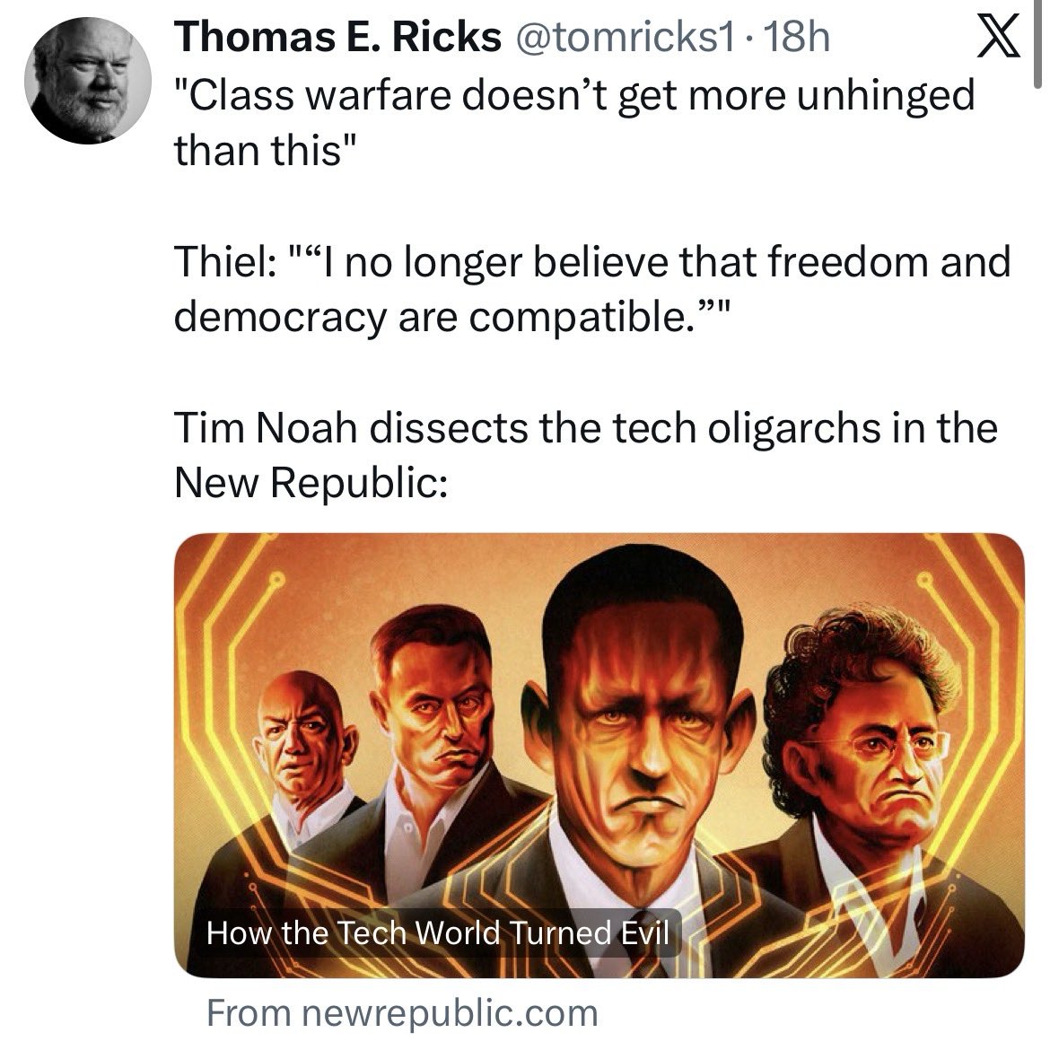 HuiaSue's tweet image. #AI doesn’t mean a better world &amp;amp; more problems solved- actually the opposite is probably true as #fascist #billionaires &amp;amp; their #corporations get richer #Thiel #Palantir #Epstein #inequality #jobs