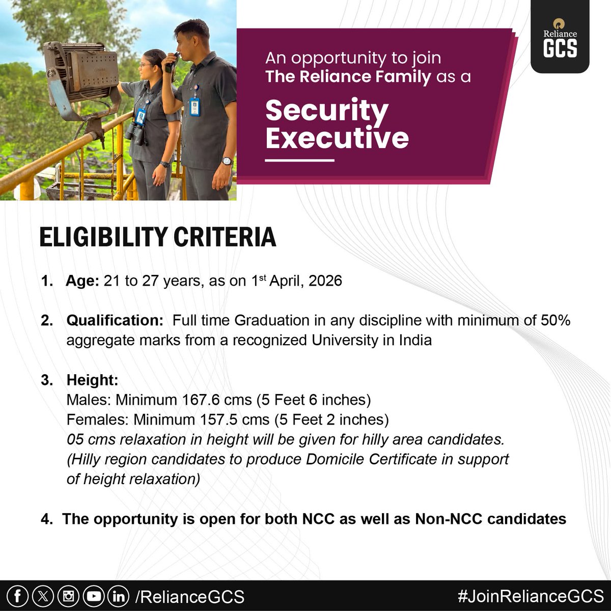 Reliance GCS tweet media