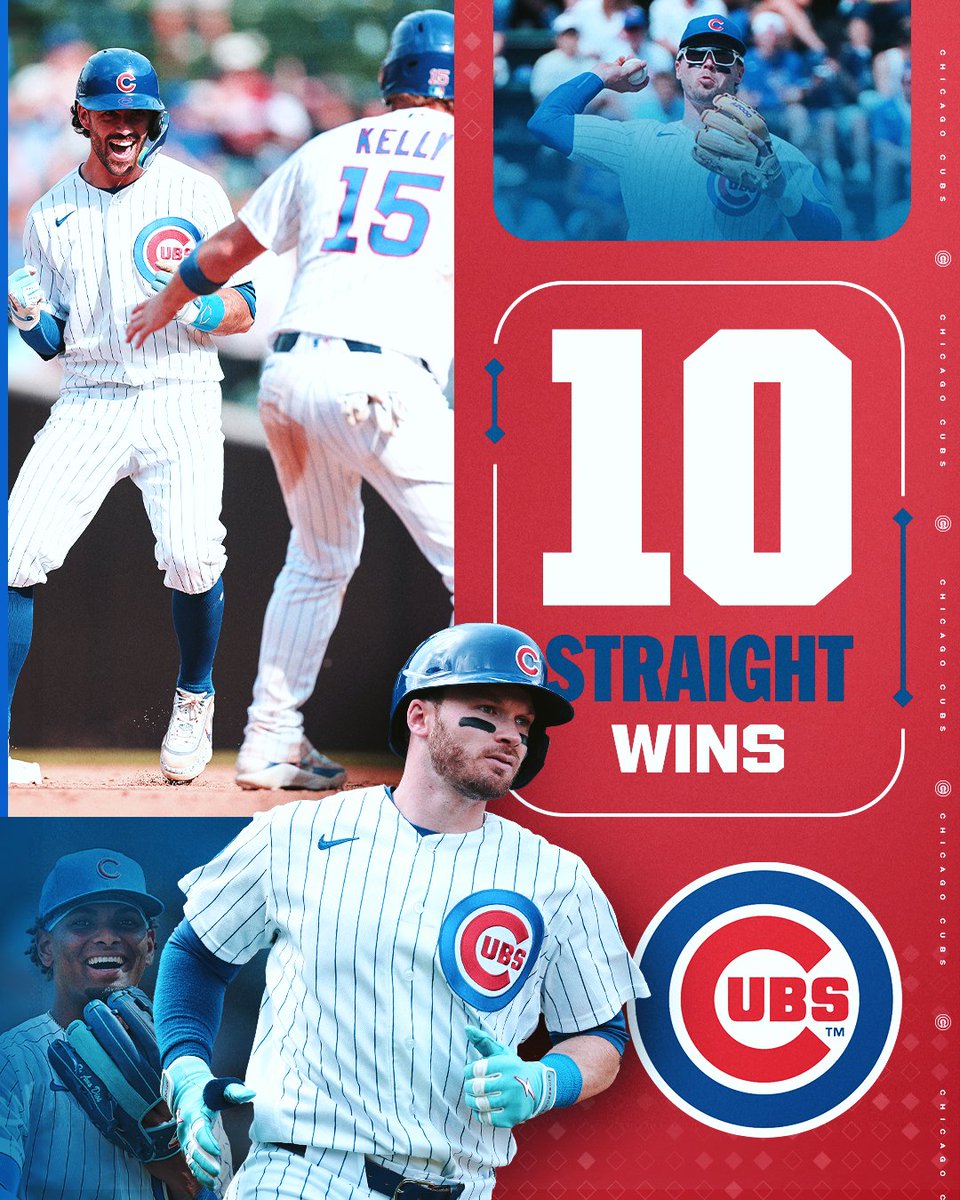 Hey, Chicago, what do you say?

The <a href="/Cubs/">Chicago Cubs</a> are gonna win 10 straight 😤