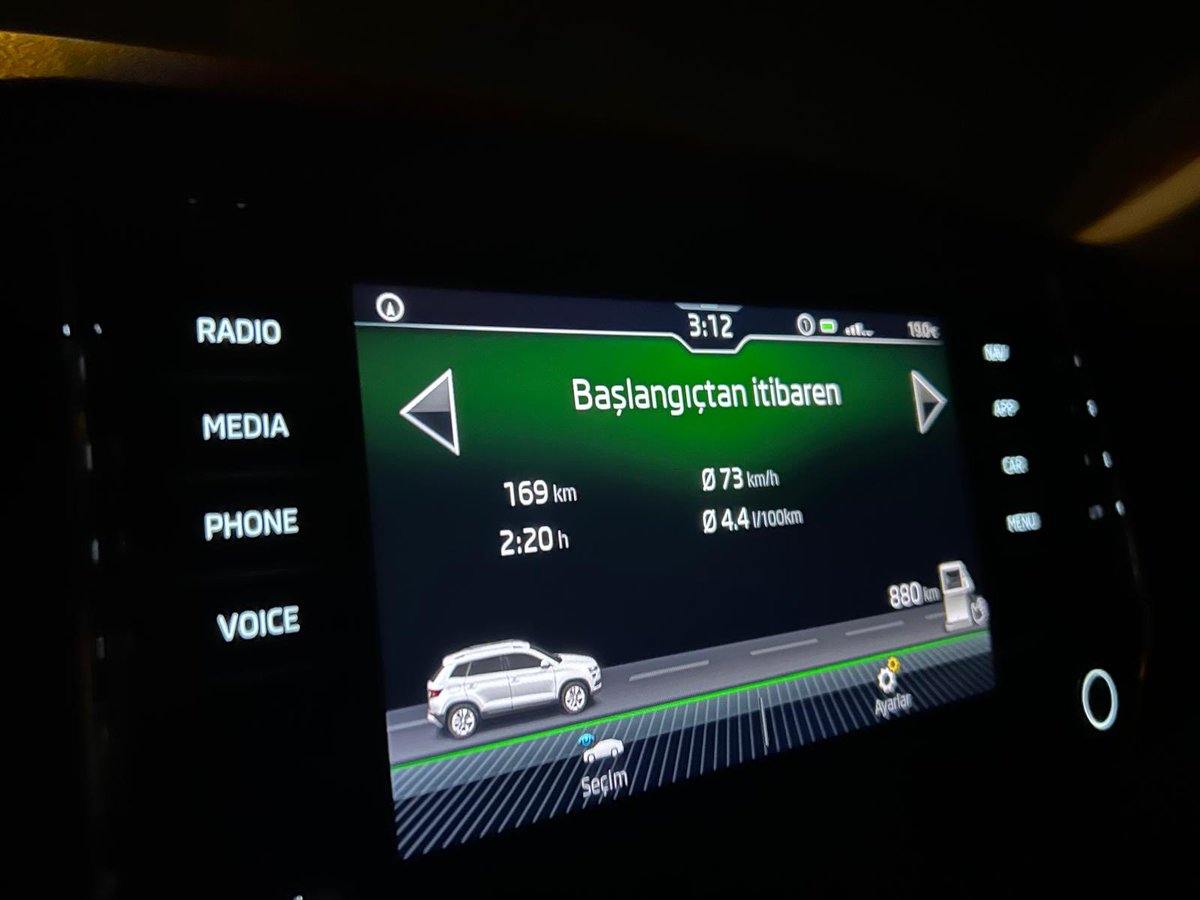 Bursa - Kütahya arasında 1.5 TSI Karoq’un yakıt değeri. Çok agresif kullanmadığımı söylemek isterim.
