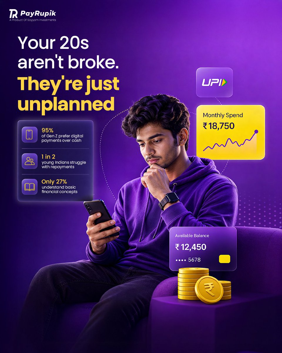 PayRupik's tweet image. It’s not about how much you earn.
It’s about when and how you spend.

Most money stress in your 20s = poor timing, not low income.

Plan before you borrow. 💡

#moneinyour20s #financialhabits #smartborrowing #personalfinance #payrupik