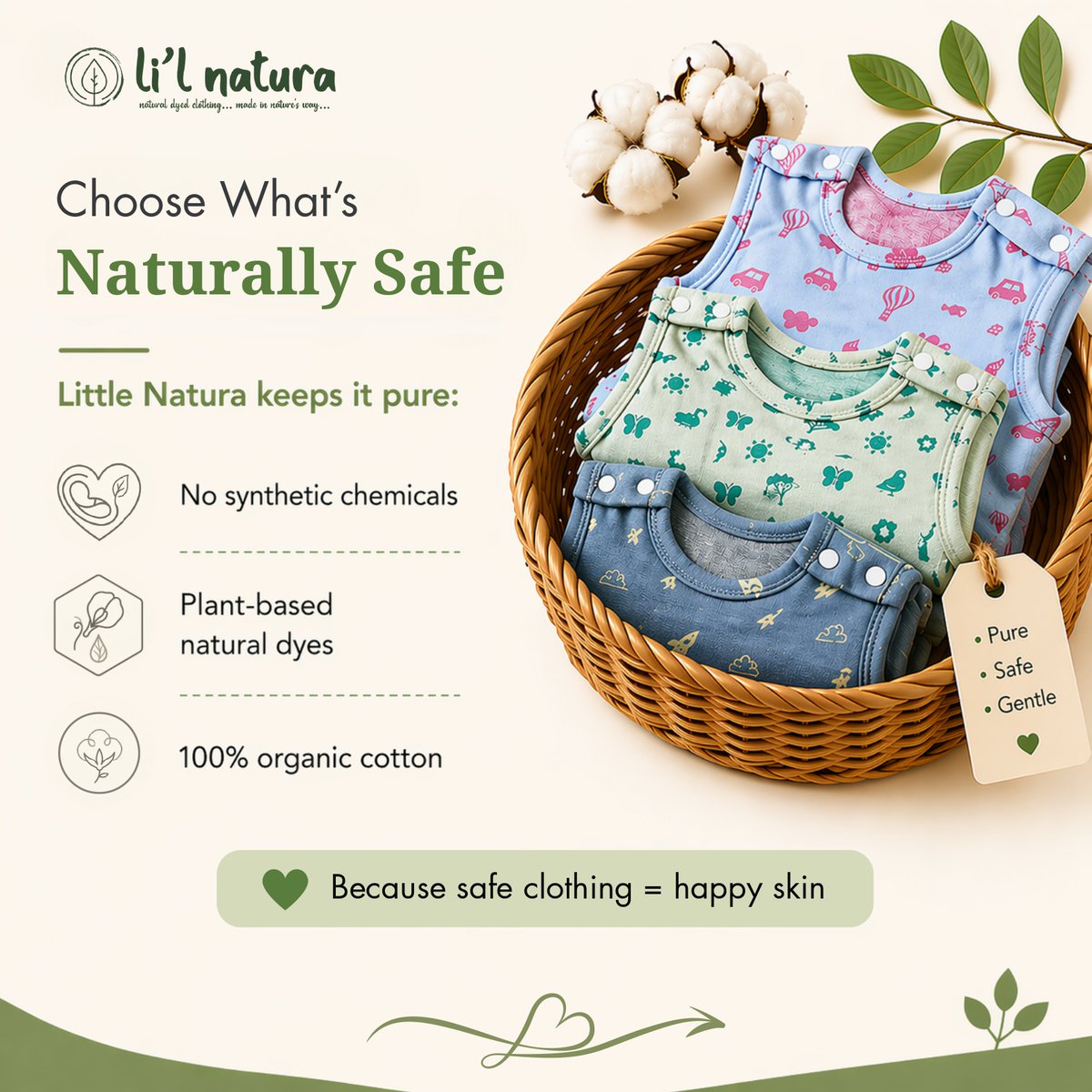LilNatura34352's tweet image. Your baby’s skin deserves better.
Not every cute outfit is safe. Choose soft, natural fabrics that protect delicate baby skin.
🌐 littlenatura.com
📞 +91 7539980199
#littlenatura #babywear #babycare #safeclothing #chemicalfree #babyskincare