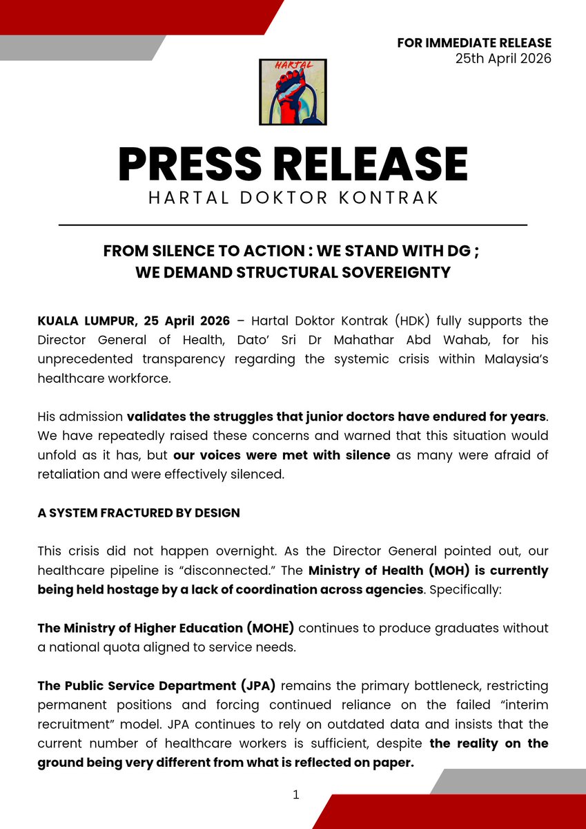 HKontrak's tweet photo. FROM SILENCE TO ACTION: WE STAND WITH DG; WE DEMAND STRUCTURAL SOVEREIGNTY https://t.co/0YsM1paMeA