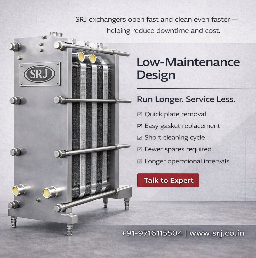 SRJ_Heatt_India's tweet image. Run longer. Service less.

Fast cleaning. Easy maintenance. Reduced downtime.

🌐 srj.co.in

#IndustrialEngineering #ProcessEfficiency #DowntimeReduction #Maintenance #PlantReliability