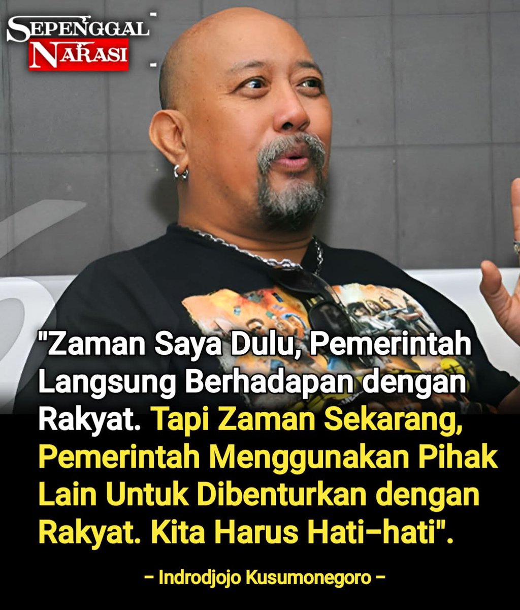 secr3thm4nz56's tweet photo. HARUS HATI-HATI...

ZAMAN DULU PEMERINTAH LANGSUNG BERHADAPAN DENGAN RAKYAT...

TAPI SEKARANG PEMERINTAH MENGGUNAKAN PIHAK LAIN UNTUK DIBENTURKAN DENGAN RAKYAT (Indro)....‼️

#JemputPaksaTangkapJokowi
#JemputPaksaTangkapJokowi
🆘🆗 https://t.co/l8GYv4GIqK