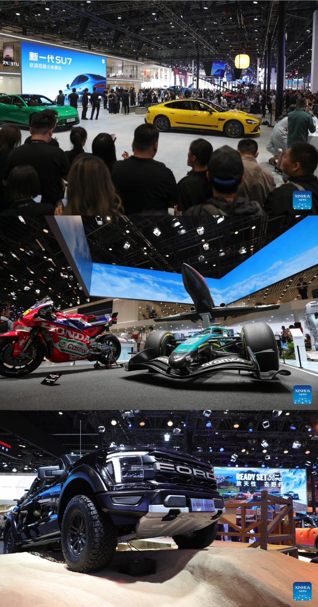 ShanghaiEye's tweet image. The 2026 #Beijing International Automotive Exhibition opened on Thursday, with organisers saying it is the world’s largest auto show by exhibition area. The event spans 380,000 square metres and features 1,451 vehicles, including 181 making their global debut and 71 concept cars.
