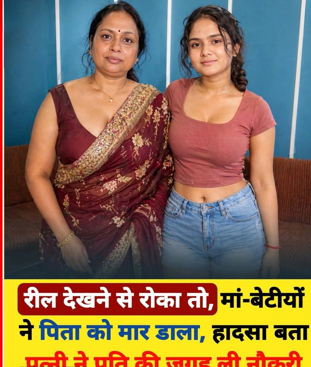Manish_SGR1's tweet photo. रील बनाने से रोका तो मां बैठी ने मिल कर मिल कर पिता को मार डाला।

पत्नि की लड़की के साथ मिल कर हत्या कर दी पति की ओर उसे हादसा बता कर पत्नी ने पति की जगह पर नोकरी भी ले ली।

कीतना नशा था रील का दोस्तो जो पति और पिता की जान ले ली। https://t.co/tGztoGbnhk