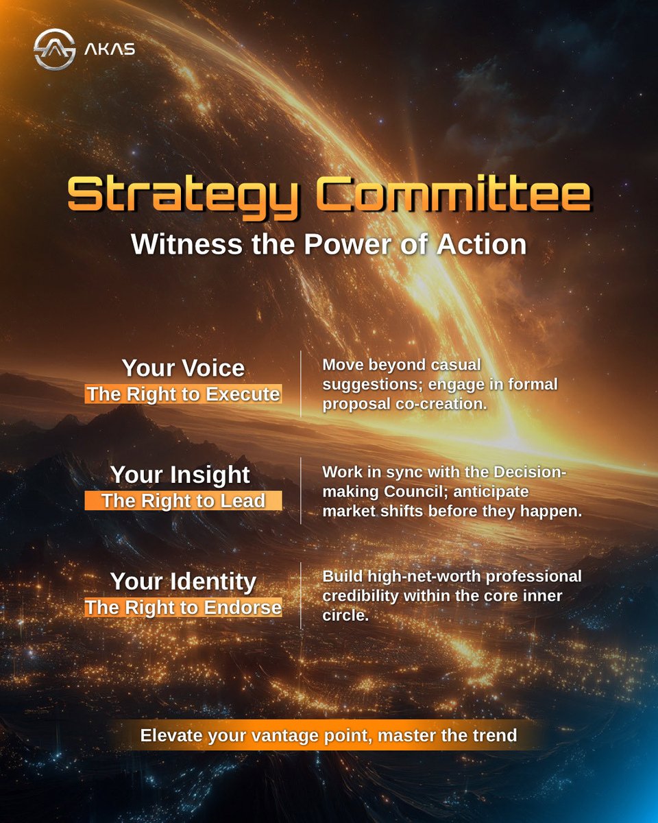 AKASOfficial_'s tweet image. From participation to decision-making,
you’re just one step away — the Strategy Committee 🚀

Don’t just receive the rules,
be the one who writes the future ✍️

In the AKAS Strategy Committee,
let your voice become the force that drives real change 🔥

#AKAS #StrategyCommittee