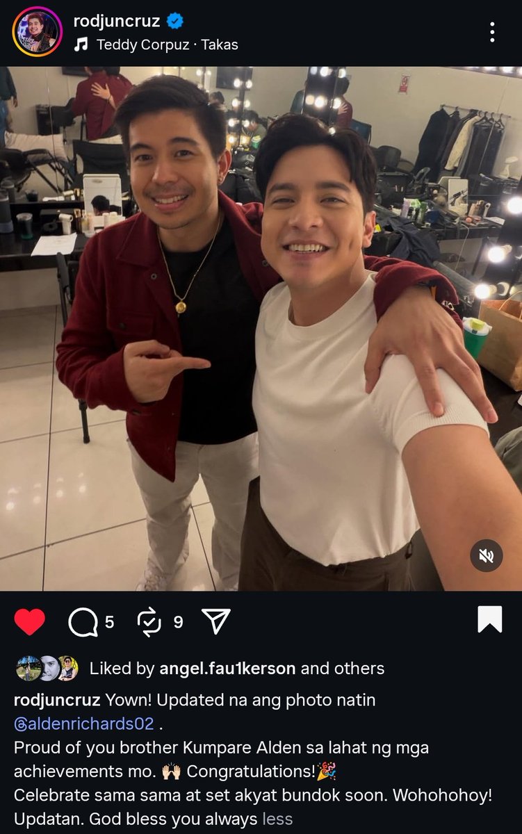 disis_rfj02's tweet photo. PROUD OF YOU BROTHER KUMPARE ALDEN SA LAHAT NG ACHIEVEMENTS MO. - #RodjunCruz to @aldenrichards02
#ALDENRichards
Link; https://t.co/OgTZgmwOdX
CTTO OF THE PHOTOS USED!! https://t.co/yUEiWqgK93