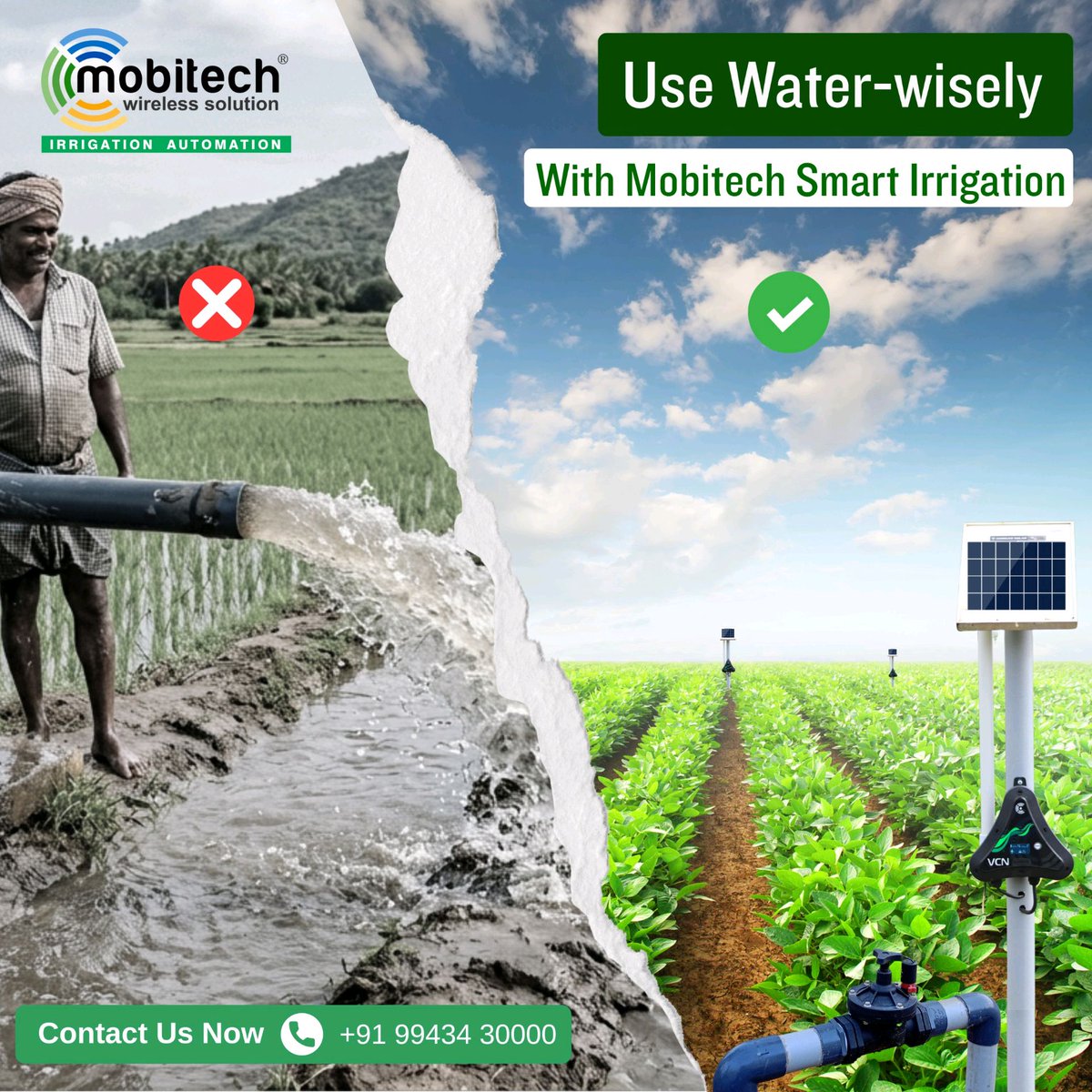 mobitechindia's tweet photo. Traditional flood irrigation often leads to water runoff and uneven crop hydration. With *Mobitech Smart Irrigation* , you can automate your farm, conserve precious resources, and ensure your crops get exactly what they need, when they need it.

📞 Contact Us Now: +91 99434 30000 https://t.co/lrRKza3bWj