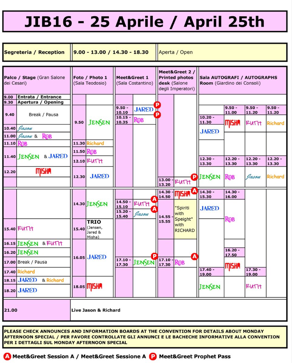 JarPad_Team's tweet photo. ๐๏ธ 280925 | Today's Schedule for Jared
Jus In Bello 2026
โฐ Sat, April 25, 2026
@jarpad #JaredPadalecki #JaredSchedule #jib16 https://t.co/4tYIs3Lcrk