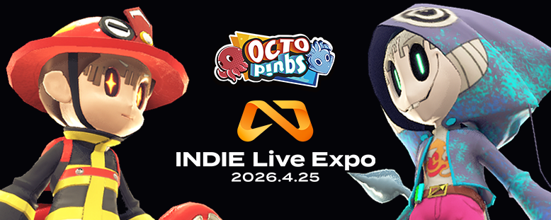 OCTOPinbs's tweet image. 「#INDIE Live Expo 2026.4.25」は本日18時開始！
『OCTOPinbs（オクトピンブス）』の最新情報をお楽しみに🔥