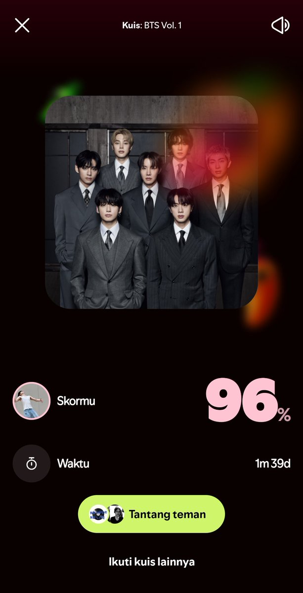 yeonxya's tweet photo. Akuu dapett seginii salahh satuu ituu pun salah pencet satuu @BTS_twt 💗 @SpotifyID 
#SPOTIFY #SPOTIFYxBTS https://t.co/Ur36UVIZEM