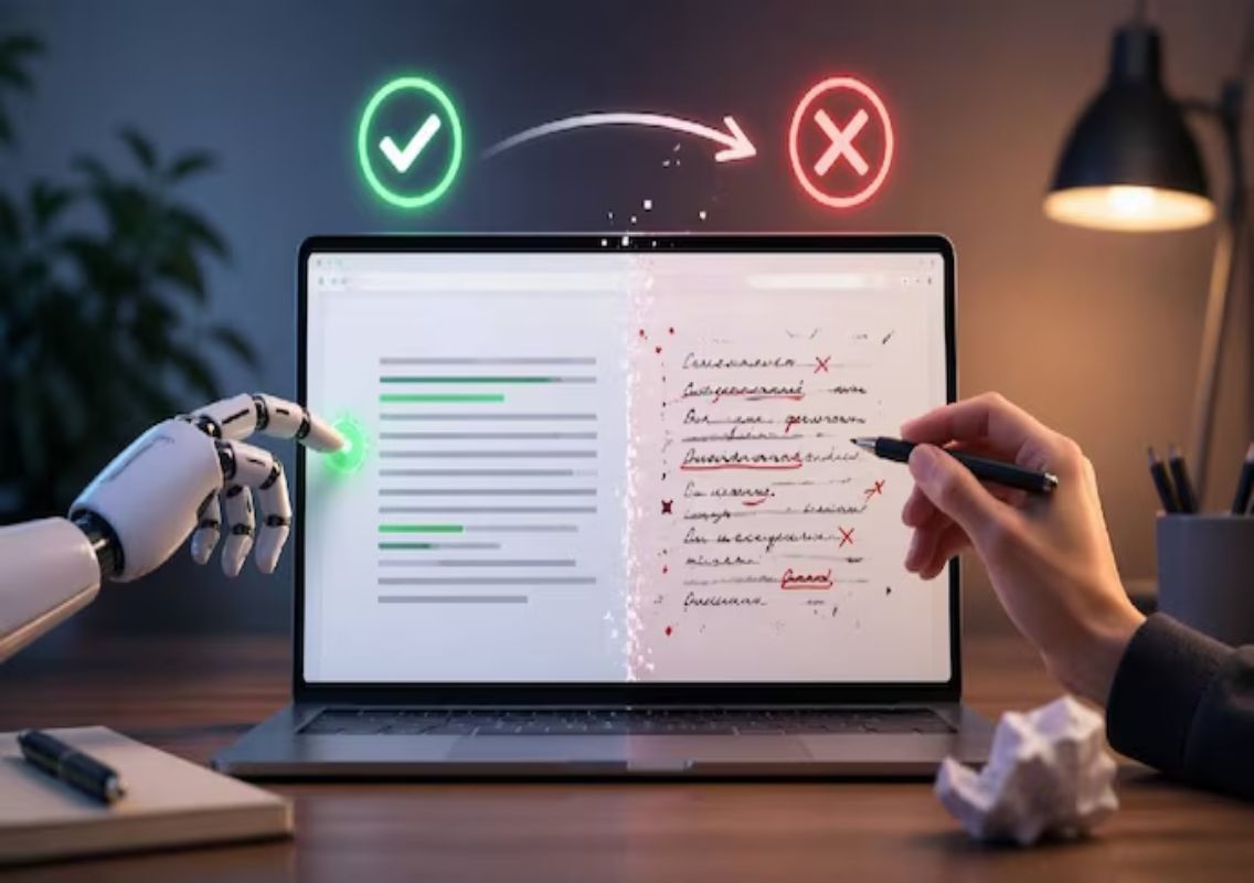 Newskarnataka's tweet image. 🤖AI tool adds mistakes to make text look human

newskarnataka.com/s/qzyvnt

#artificialintelligence #writingtools #TechInnovation #digitalcommunications #newskarnataka