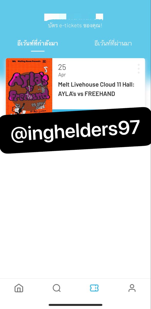 Inghelders's tweet image. ปล่อยบัตร Ayla's &amp;amp; Freehand  วันนี้ 1 ใบค่ะ ราคา 300 บาท เนื่องจากติดธุระไปไม่ได้แล้ว หากสนใจ DM มาได้เลยนะคะ #meltlivehouse #alya #freehand