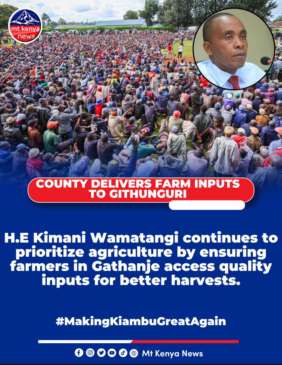 Bethgitau272560's tweet photo. Governor Wamatangi Rules Githunguri!

Empowering Gathanje Farmers For Bigger, Better Harvests.

Roho Ndiyo Hiyo https://t.co/uVwyOmtbCx