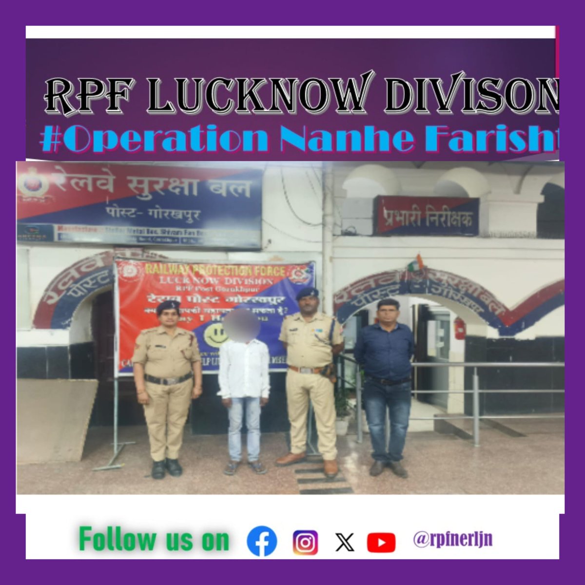 rpfnerljn's tweet image. 🚨 #OperationNanheFarishte
"Every child deserves safety and care."
RPF Gorakhpur 👮‍♂️ rescued a minor boy from Train No. 15557 and safely handed him over to Childline.
#RPFIndia #ChildSafety #PassengerCare #RailwaySecurity @rpfner @drmljn