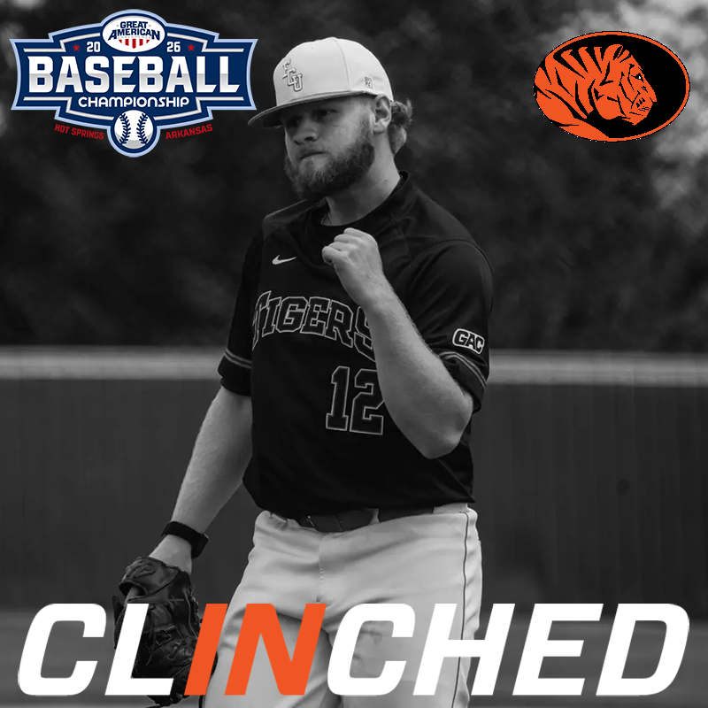 GACAthletics's tweet photo. Congrats to @ECUTigers @ECUTigersBSB  on becoming the 6th team to secure a spot in #theGAC ⚾️ Championship field #clINched https://t.co/rTll5QPSaI