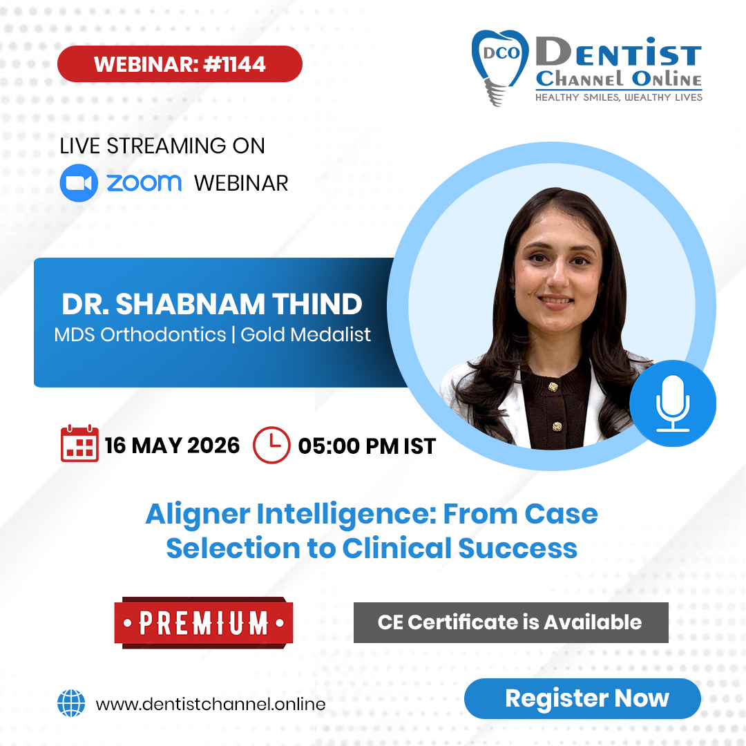 ChannelDentist's tweet image. 🦷 You're Invited!
Join the 1144th Insight Session with Dr. Shabnam Thind

📅 Date: 16 May, 2026

👉 Register Now!   dentistchannel.online/events/show/al…

#dentistry #dentaleducation #dentist #dentistryworld #dentalwebinar #dentistchannelonline #instadentist #dentistrylife #indiandentist