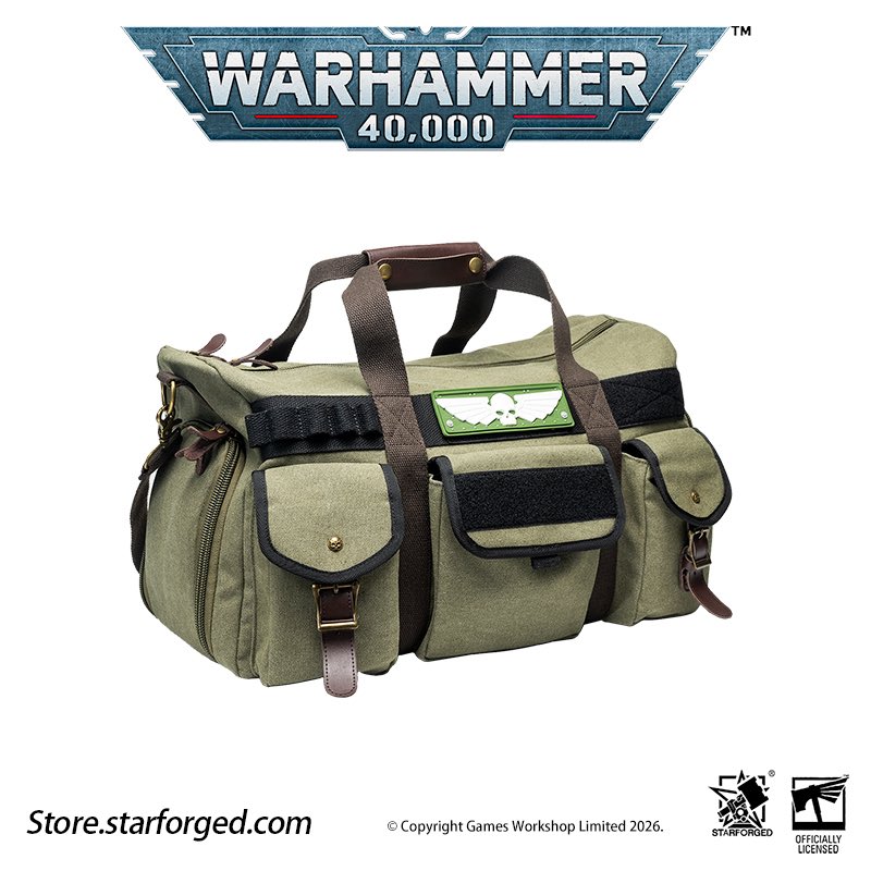 【予告】アストラ・ミリタルム遠征バッグ、登場。

収納力はしっかり。
補給品も、日用品も、きっちり整理。

無骨でタフ。だけど意外と使いやすい。
任務でも旅行でも、とりあえずこれ一つ。

気づけば、装備だけは一人前。

#Warhammer40000 #AstraMilitarum #STARFORGED