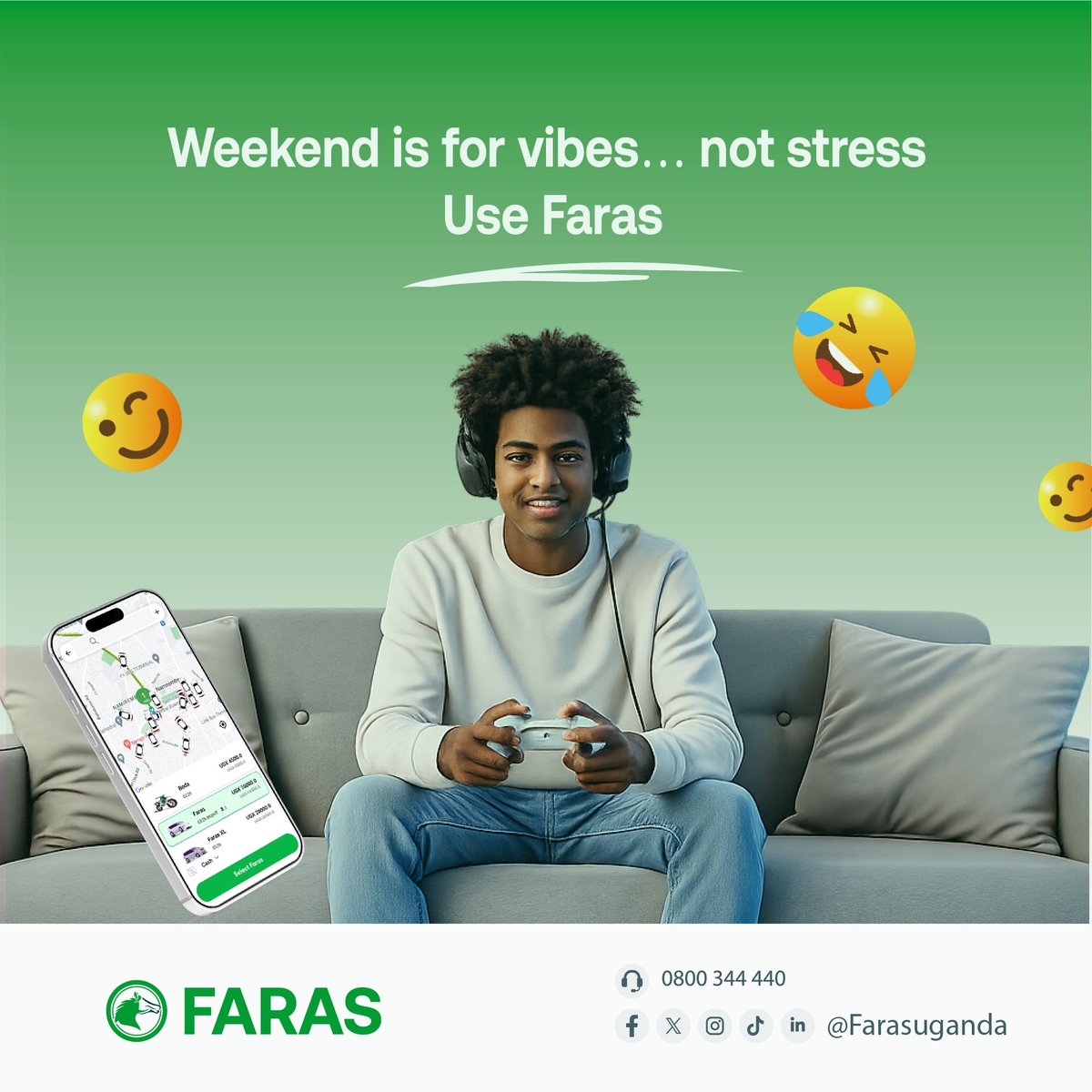 farasugapps's tweet photo. Weekend isn’t for stress. It’s for soft life 😌
No traffic stress. No price stress. No waiting.
Just tap, ride, and vibe with Faras 🚕✨ #faras https://t.co/FaaPK6a0pR