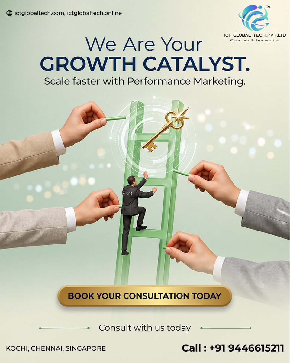 IctGlobalTech's tweet image. We don’t just market your brand - we grow it.📈

With data-driven performance marketing, we help you scale faster, reach the right audience and get real results.

📞 Book your consultation today: 9446615211

#ScaleYourBusiness #PerformanceMarketing #DigitalSuccess #ICTGlobalTech
