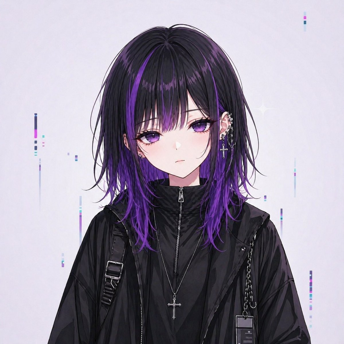 Goth Streetwear Anime Icon Portrait