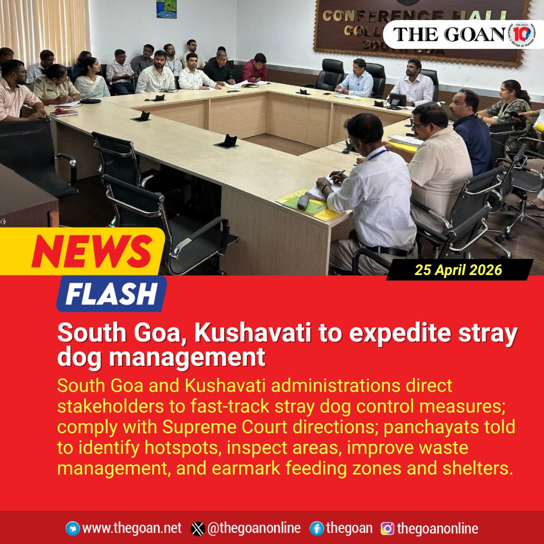 thegoanonline's tweet image. #SouthGoa, #Kushavati to expedite stray dog management

#Goa #BreakingNews