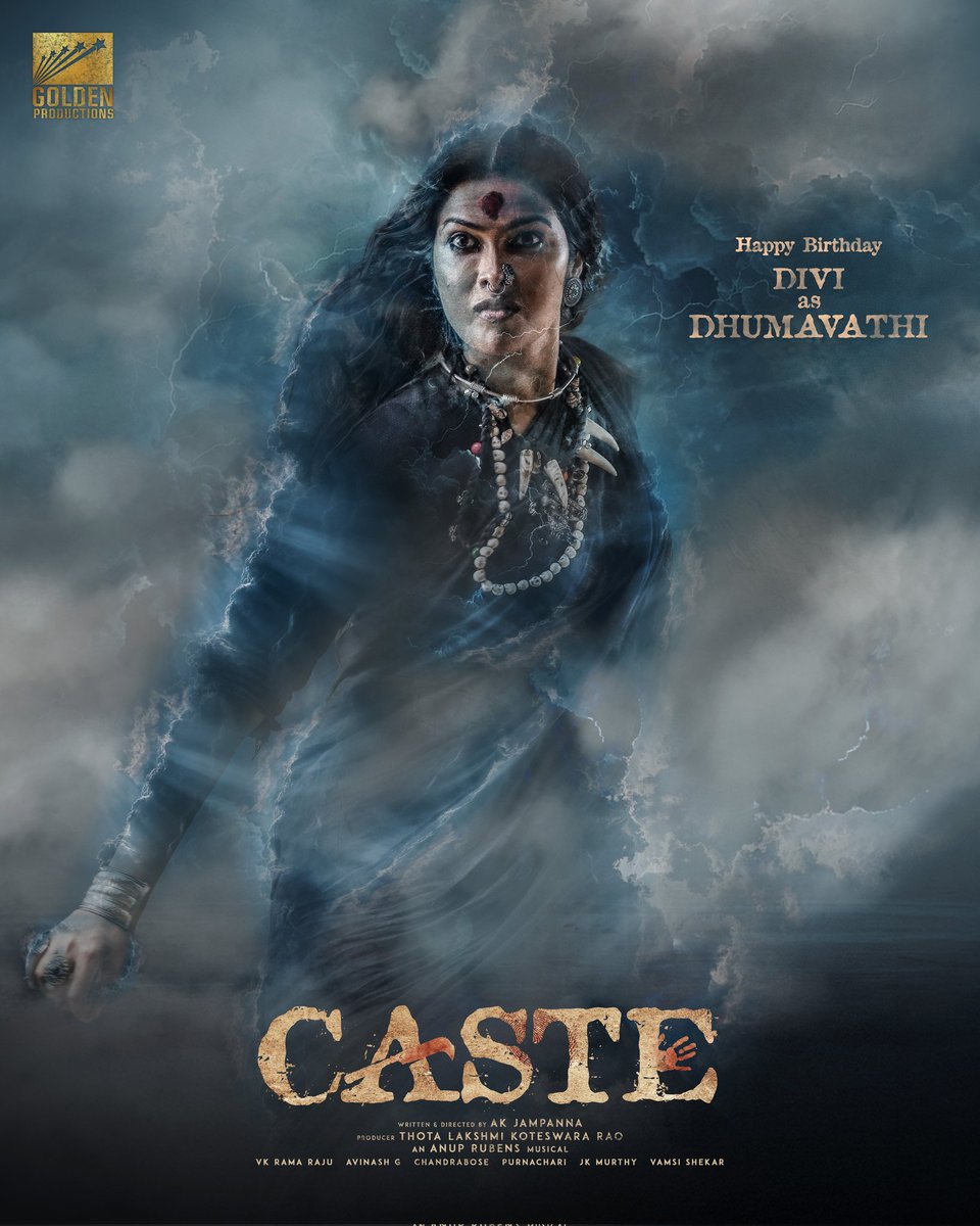 Team #CASTEMovie wishes a very Happy Birthday to the talented actress <a href="/DiviActor/">DiviNunchi</a> ❤️ 

Get ready to witness her fierce avatar as “DHUMAVATHI” in #CASTE that leaves a lasting impact ❤️‍🔥