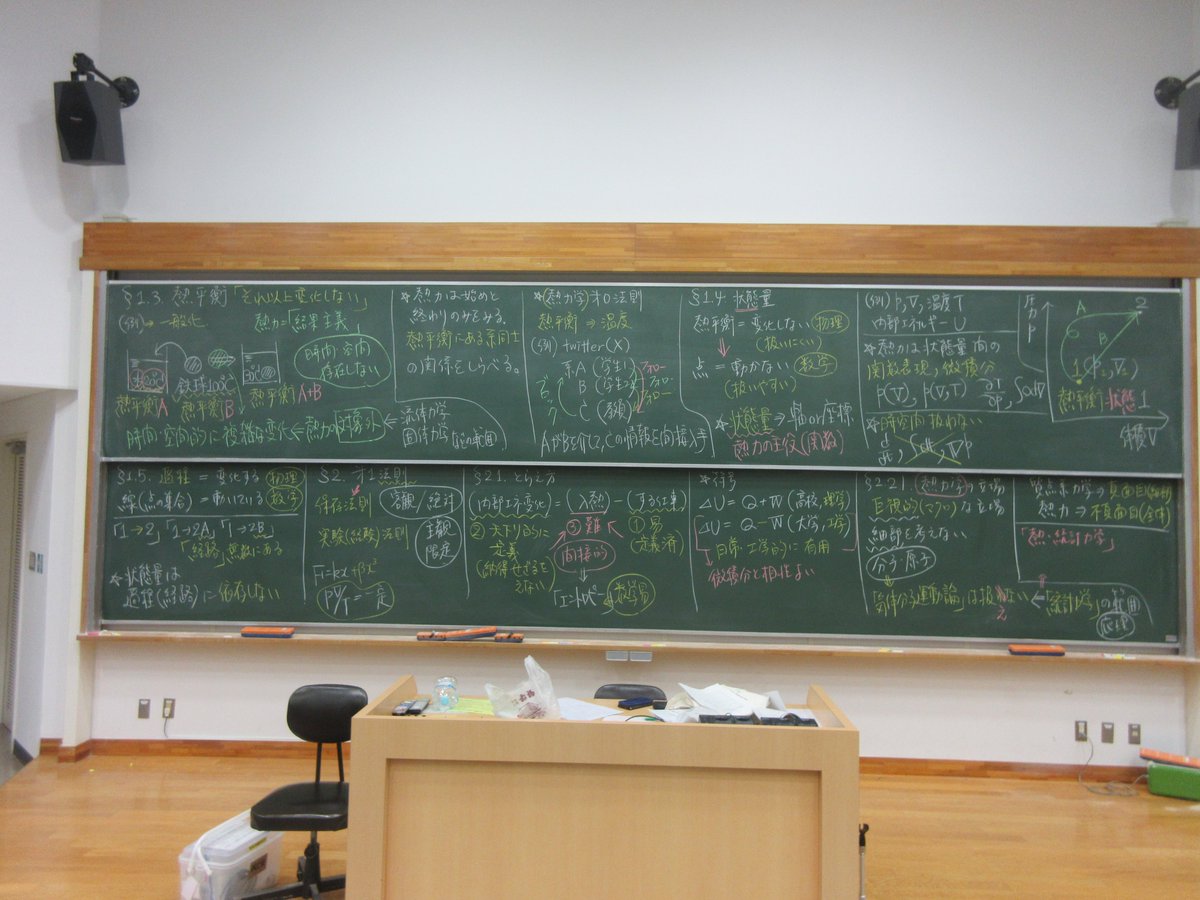 kngw_lecture's tweet photo. 熱力学2回目：
1.3 熱平衡と第0法則
1.4 状態量
1.5 過程
2章：第1法則
 #熱力学基礎実況 #esys https://t.co/7G7hpvZT6I