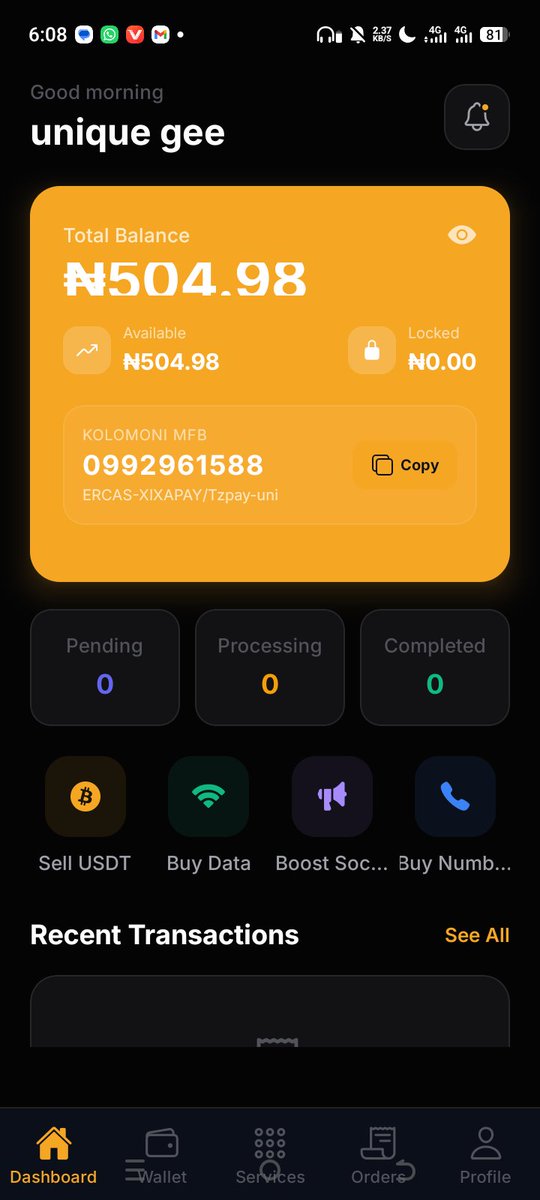 Sarkin_tech's tweet image. Tz Pay web is ready ✅
Now building the mobile app with React Native 🚀
Also started my Google Developer Organization account to get it ready for release.
From idea → web → mobile.
We’re building something real.
Who’s excited to see this live? 👇
#BuildInPublic #ReactNative