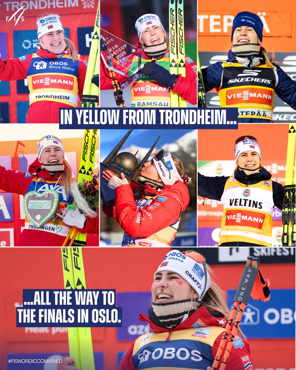 fisnoco's tweet image. Lady in yellow💃💛

What a season for Ida Marie Hagen🇳🇴 who was wearing the yellow bib🌟 for the World Cup Overall leader all the way from the opening in Trondheim to the finals at home in Oslo🏆

#fisnoco #nordiccombined #wintersport