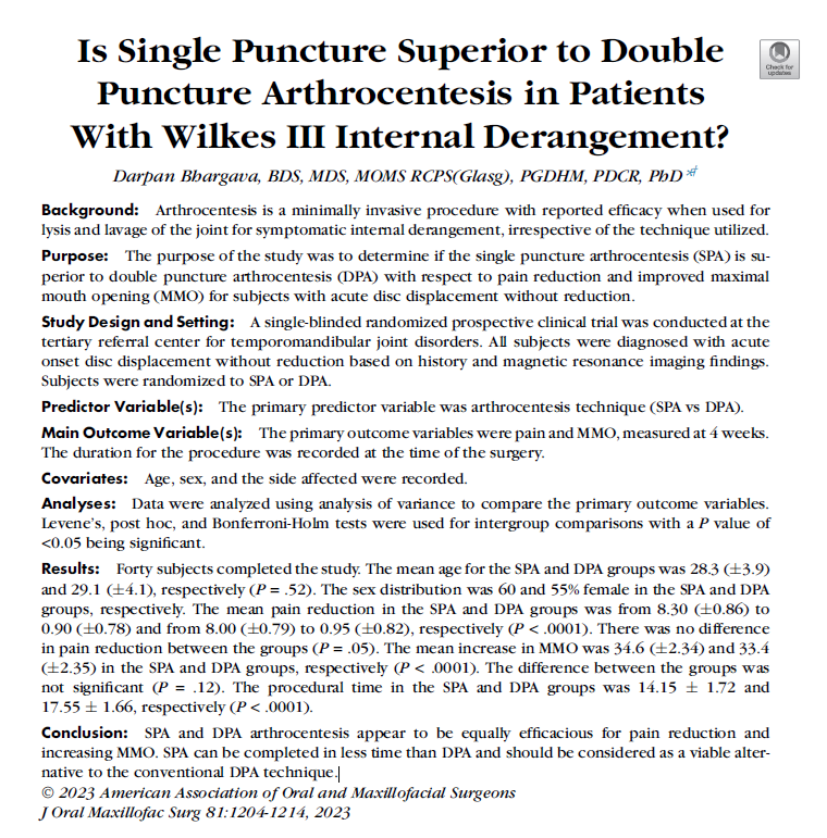 BhargavaDarpan's tweet image. Importance is in the "correct diagnosis" and then selecting the appropriate intervention ! 
joms.org/article/S0278-…
Follow facebook.com/JawJointDoc.Da… for updates!
#tmj #temporomandibular #joint #disorders