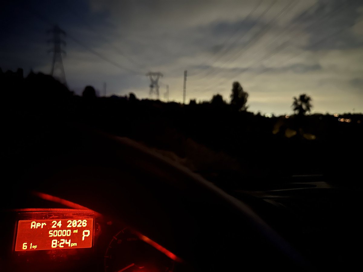 roadresident's tweet image. 50,000 miles!

At base of Angeles National Forest off California State Route 2. Vista in La Cañada Flintridge (very near Gould Mesa trailhead). Pasadena and Glendale below. April 24, 2026. 🚐✨

#VanLife #50kMiles #AngelesNationalForest
#LaCañadaFlintridge #Pasadena
#Glendale