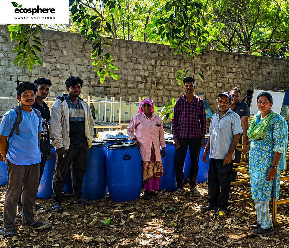 Ecospherews's tweet image. Ecosphere Waste Solutions, a subsidiary of Mukka Proteins Limited, is proud to contribute to a cleaner and greener future 🌱

Together, we move towards a disciplined, eco-conscious environment ♻️

#CSRInitiative #SustainableFuture #WasteManagement #IndianAirForce #Ecosphere