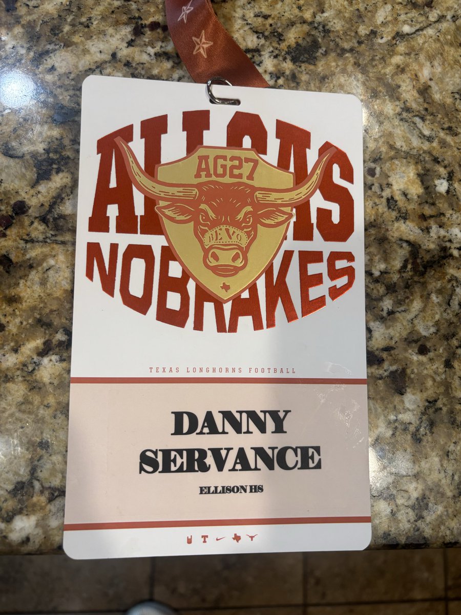 DannyServance's tweet photo. Thank you to Coach Gilbert and The University of Texas for recruiting Ellison Football! https://t.co/eYkFMvYtI4